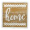 Creative Design 16" White and Beige "Home" Antique Square Wall Sign